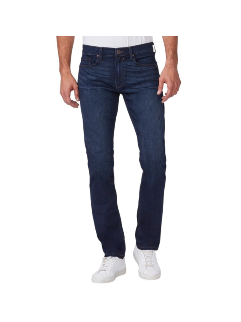 PAIGE FEDERAL Men's Slim-Fit Straight Stretch Blue Jeans Size 34/32 Pre-owned
